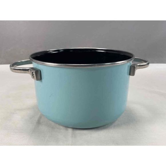 Kate Spade New York x Lenox "All in Good Taste" Tiffany Blue Enameled Metal Pot - Picture 1 of 6